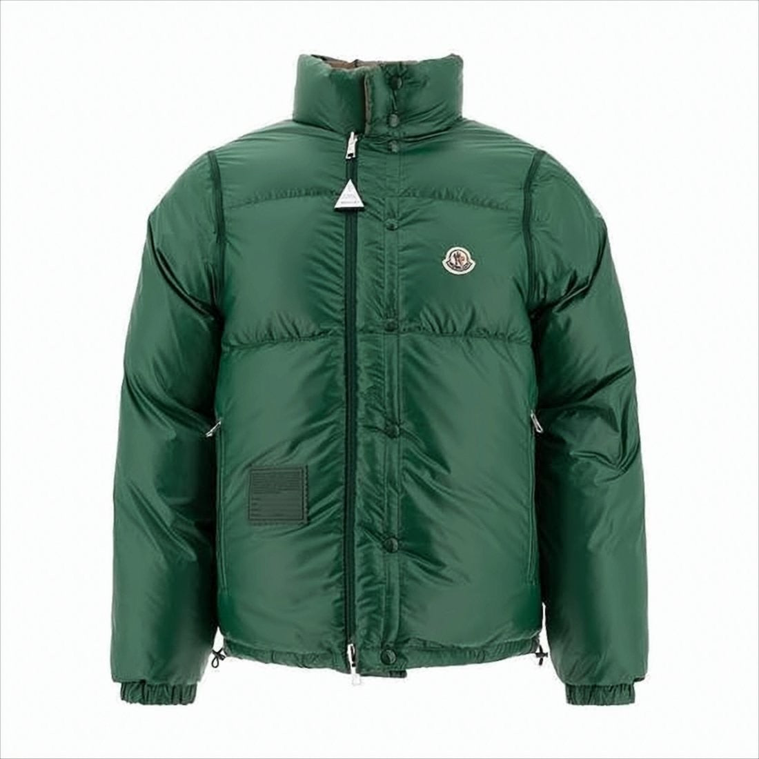 High-Collar Padded Jacket with Front Closure