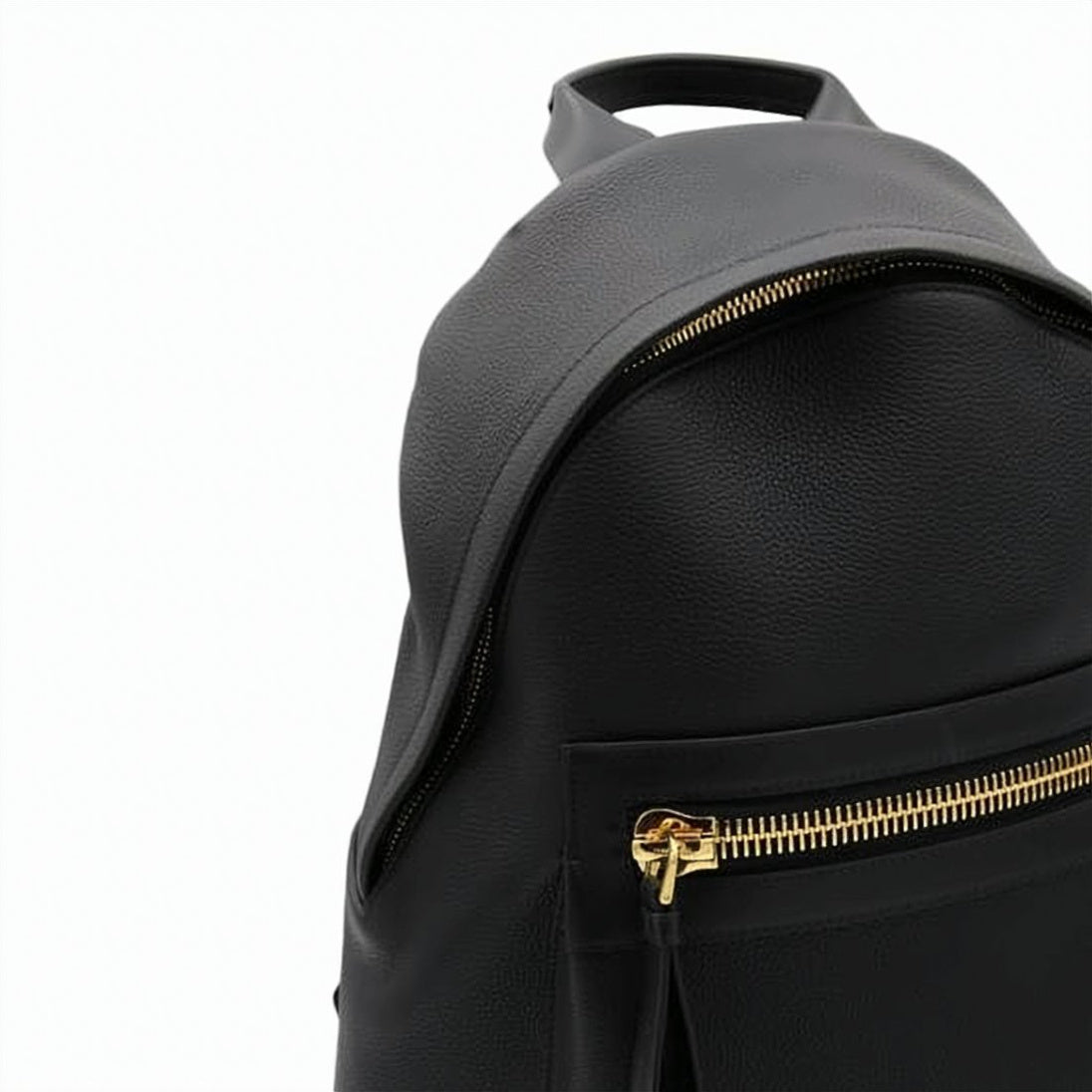 Calf Leather Backpack with Gold-tone Accents