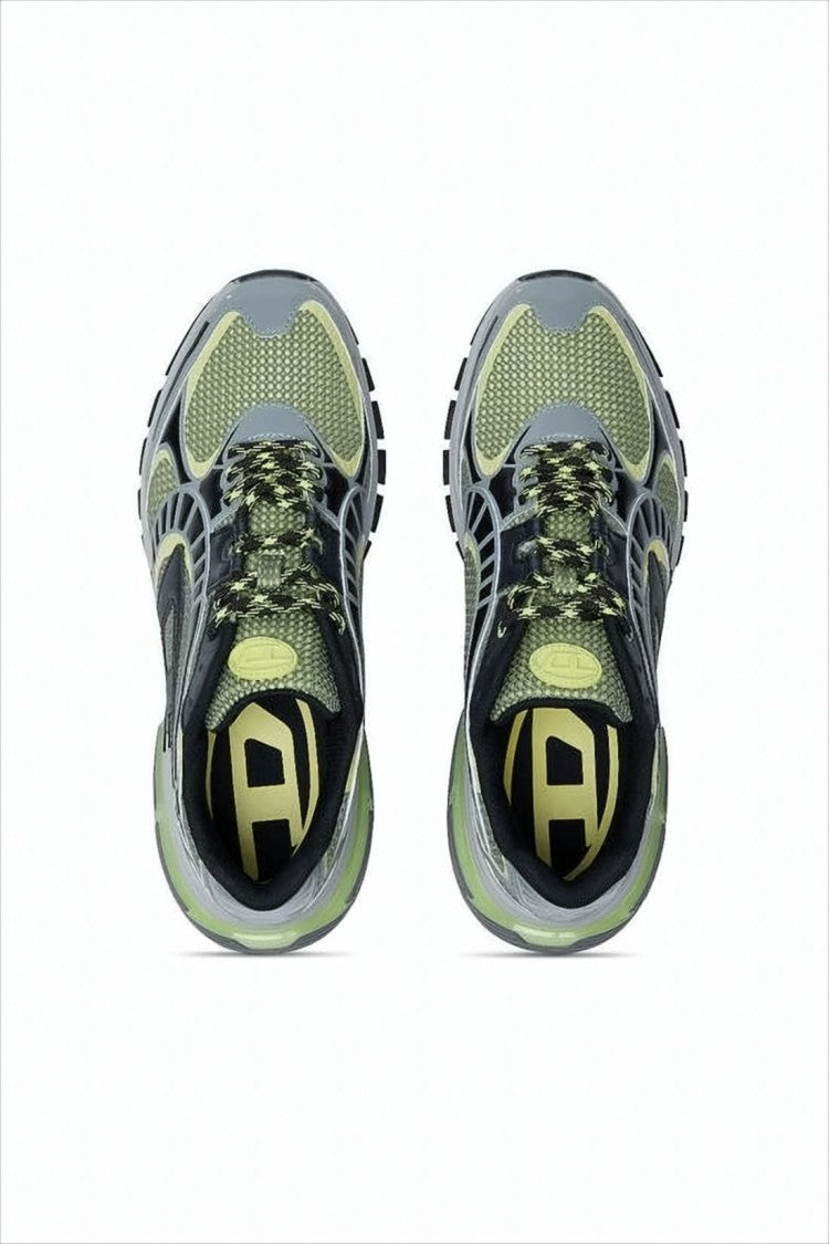 Layered Mesh Sneakers with Contrasting Panels