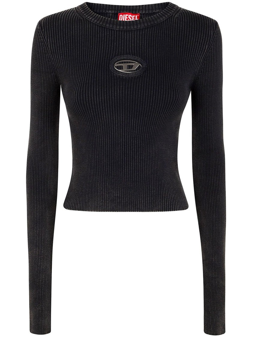 Fitted Ribbed Knit Sweater