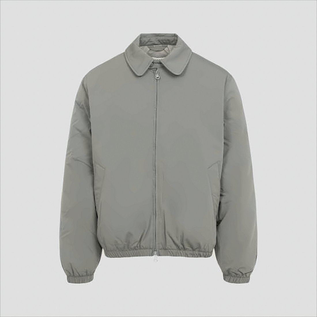 Minimalist Grey Jacket with Front Zipper