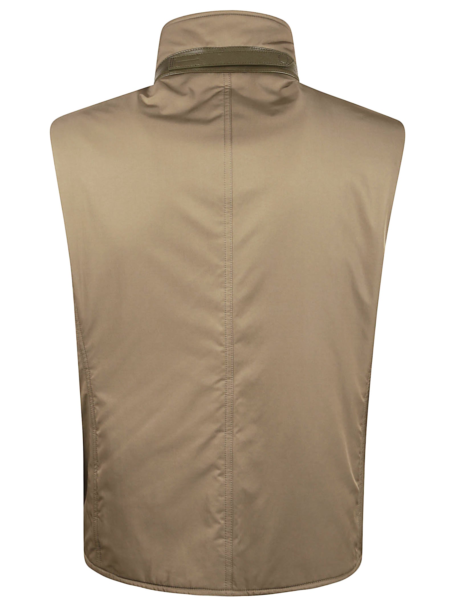 Sleeveless High Collar Jacket