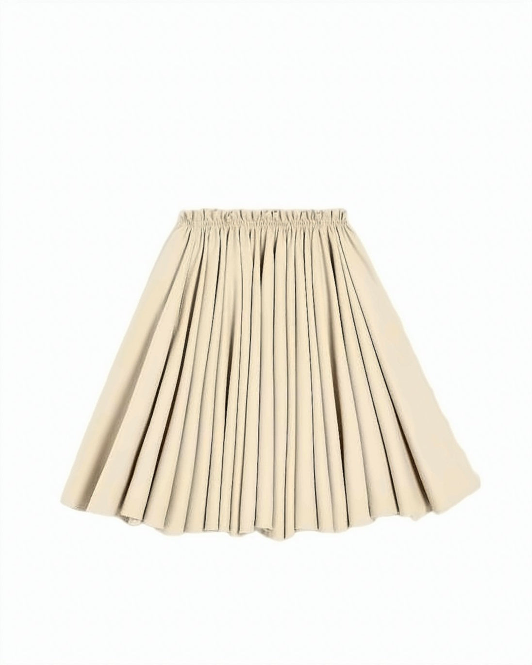 Gathered Midi Skirt with Elastic Waistband