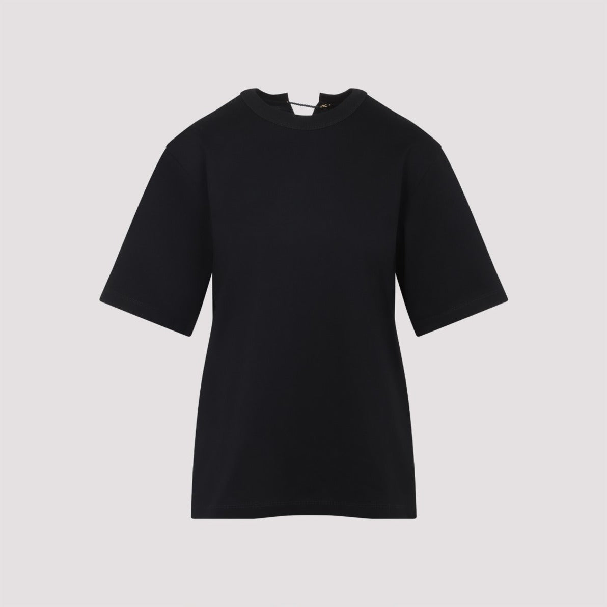 Relaxed Fit Cotton T-Shirt With Unique Neckline