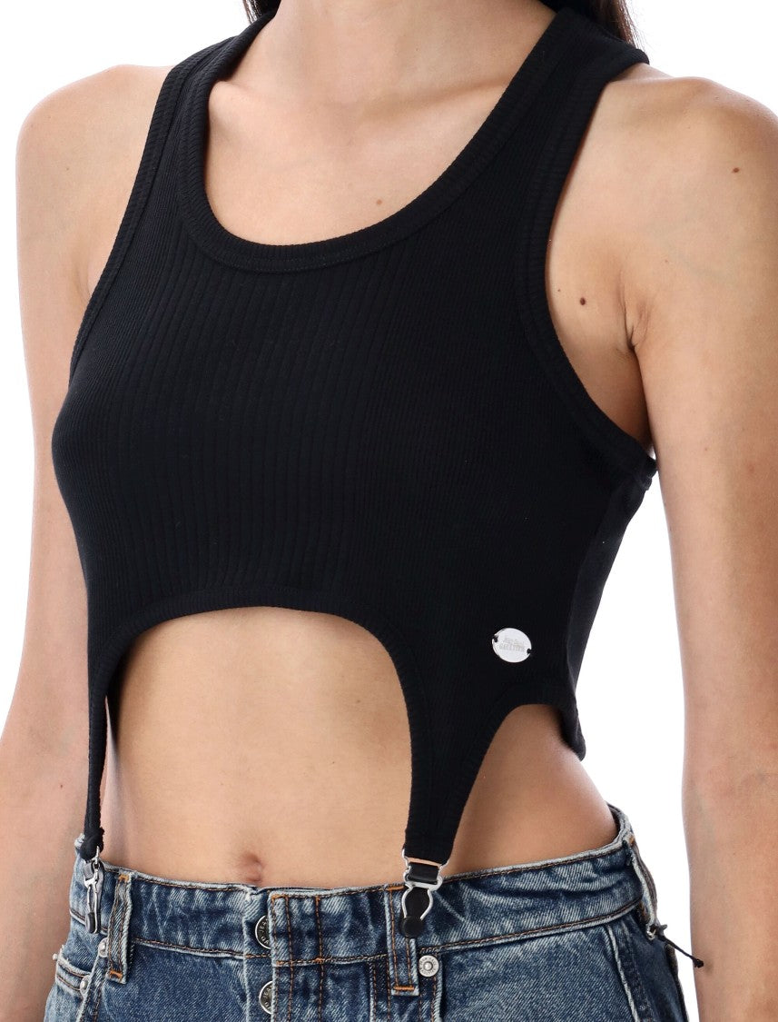 Ribbed "Lingerie" Crop Top