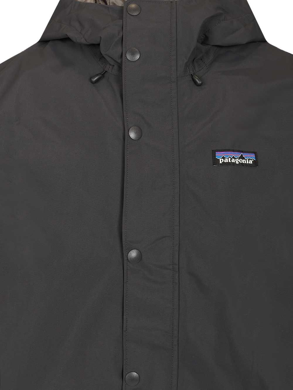 Hooded Padded Jacket With Snap And Zipper Closure