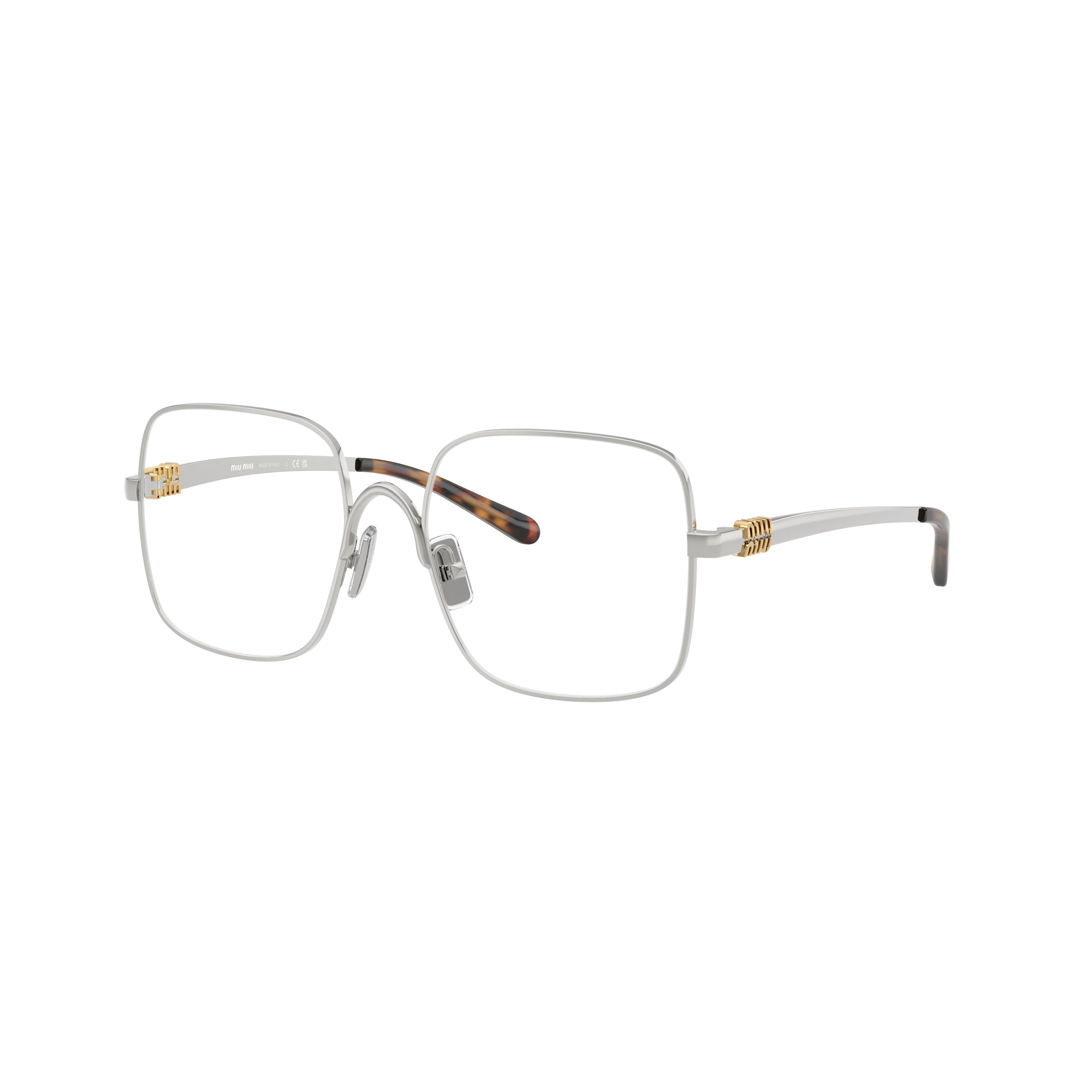 0mu 51yv Square Metal Frame Eyeglasses