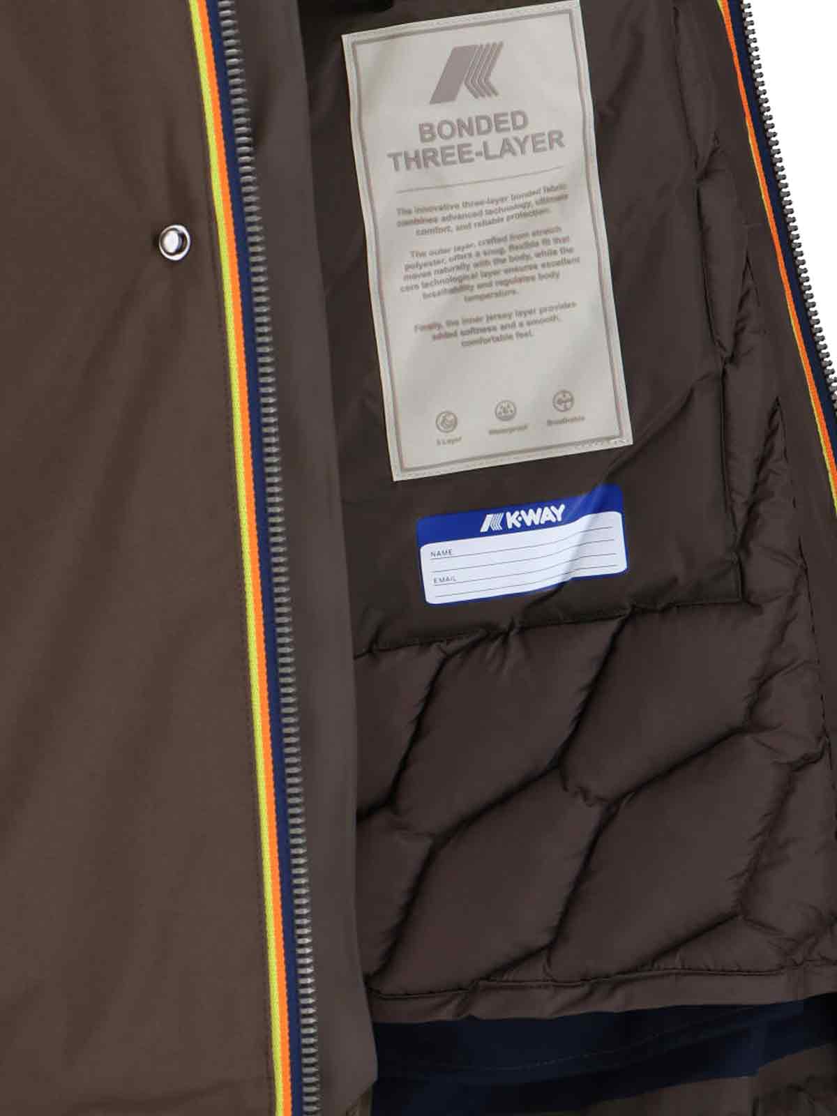 Padded Brown Jacket with Drawstring Hood