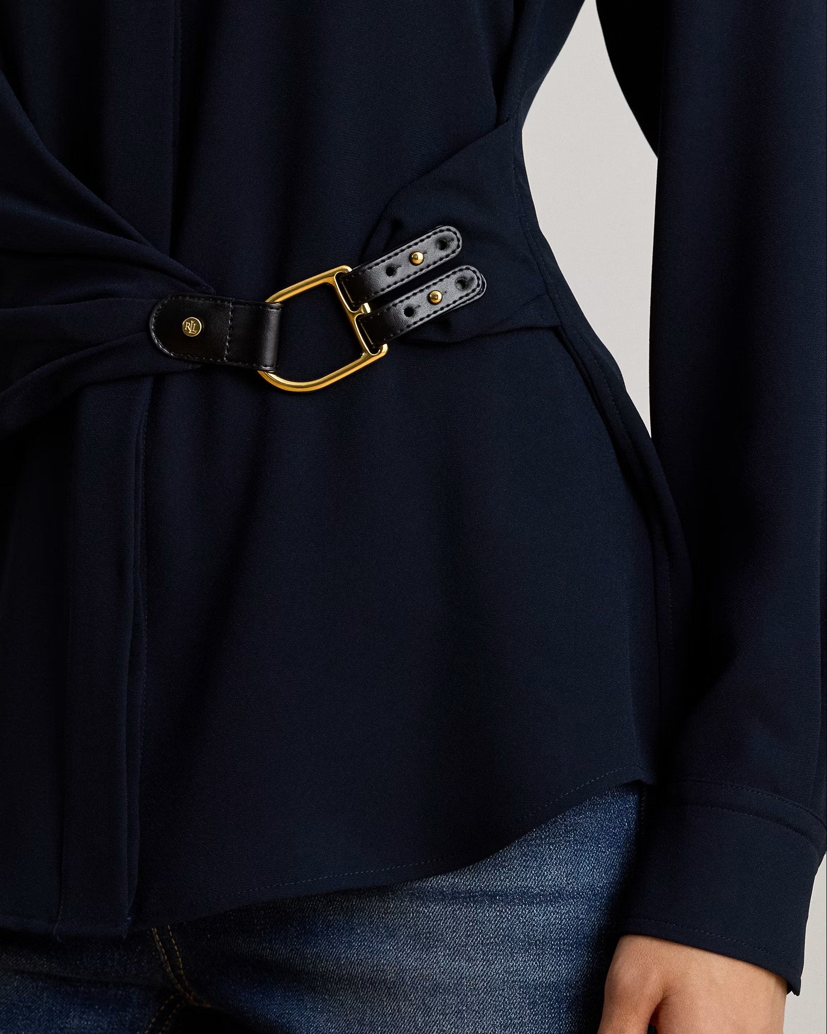 Navy Blue Kreshay Recycled Blouse Shirt