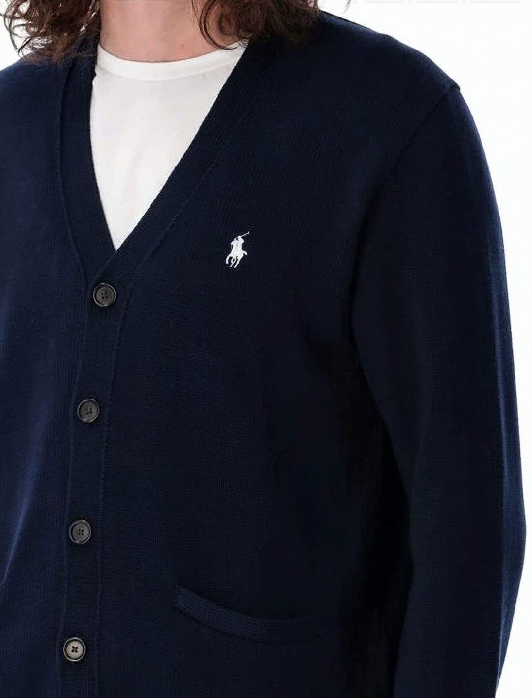 Classic V-Neck Cardigan with Button-Down Front