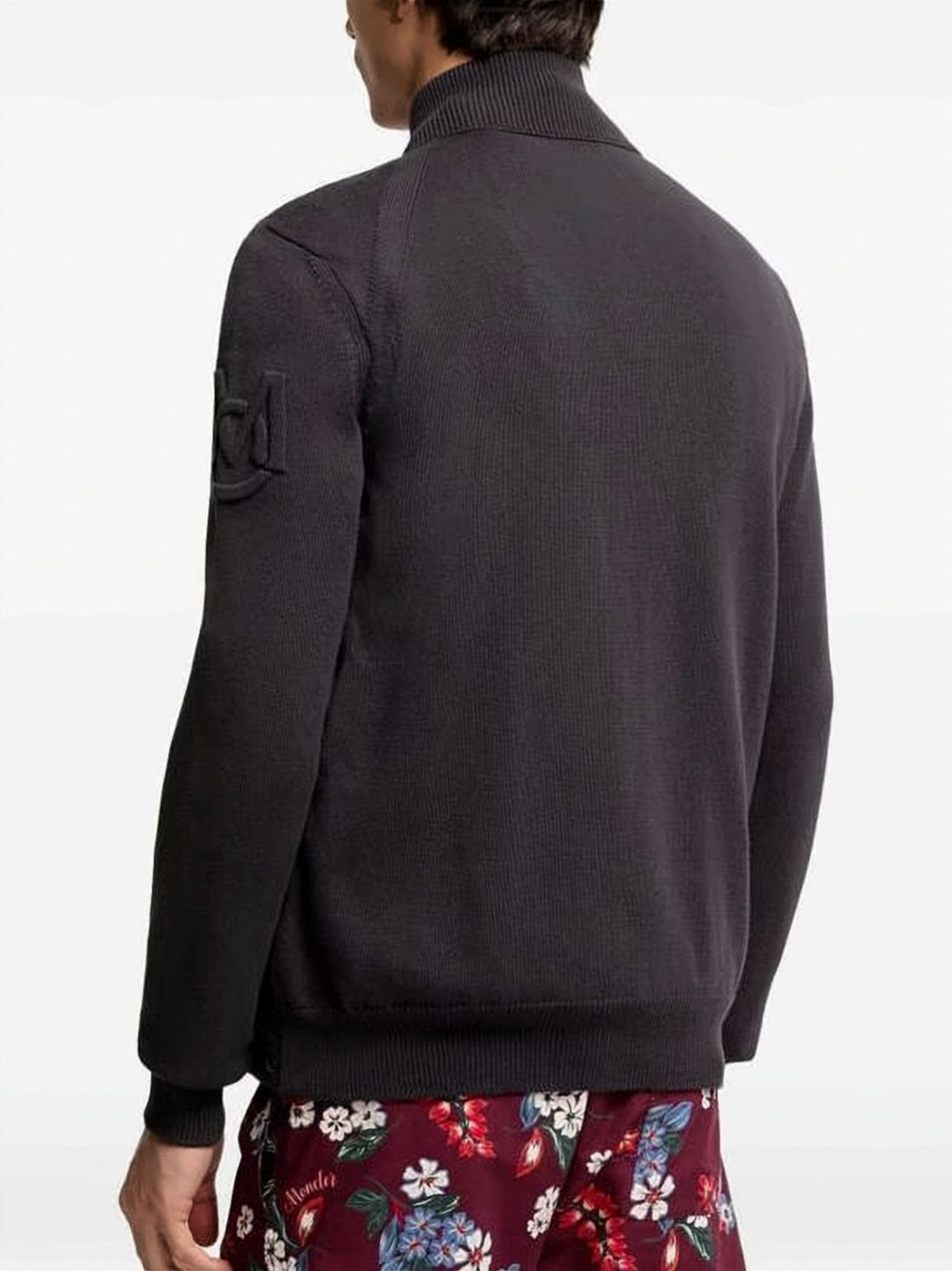 Quilted Padded Jacket With Knitted Sleeves