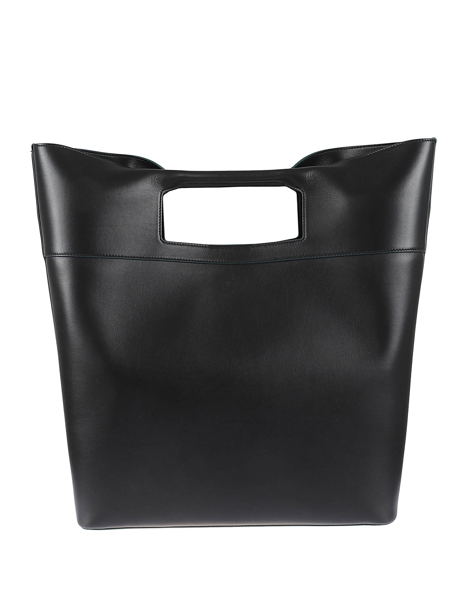 Structured Leather Bag With Design