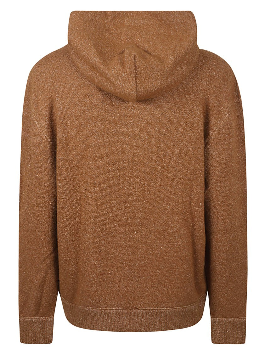 Relaxed Fit Brown Cashmere Blend Sweater