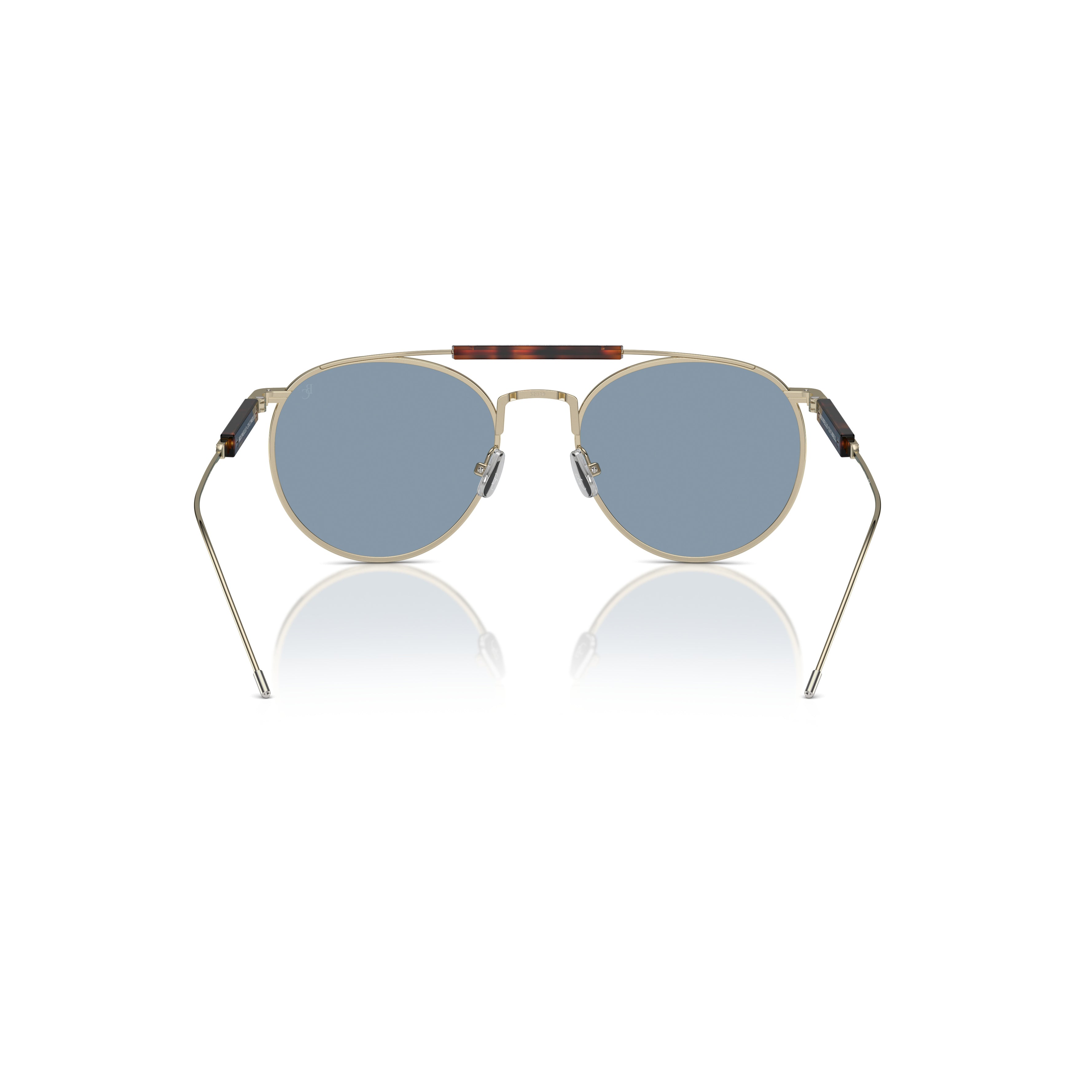 0bc2004st Titanium Frame Sunglasses with Blue Lenses