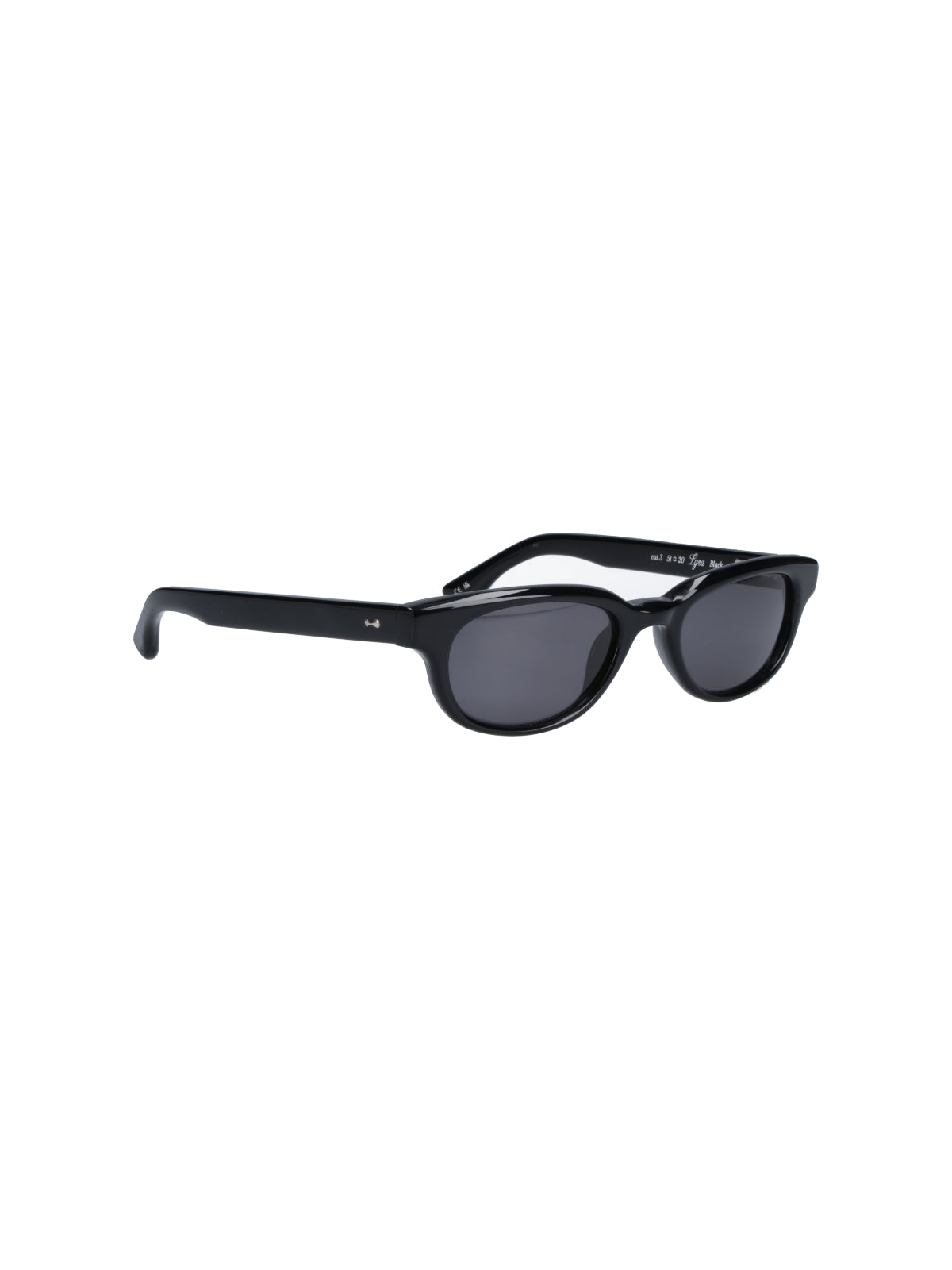 Black Lyra Rectangular Acetate Minimalist Sunglasses