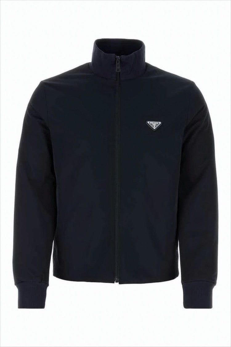 Cropped Black Bomber Jacket