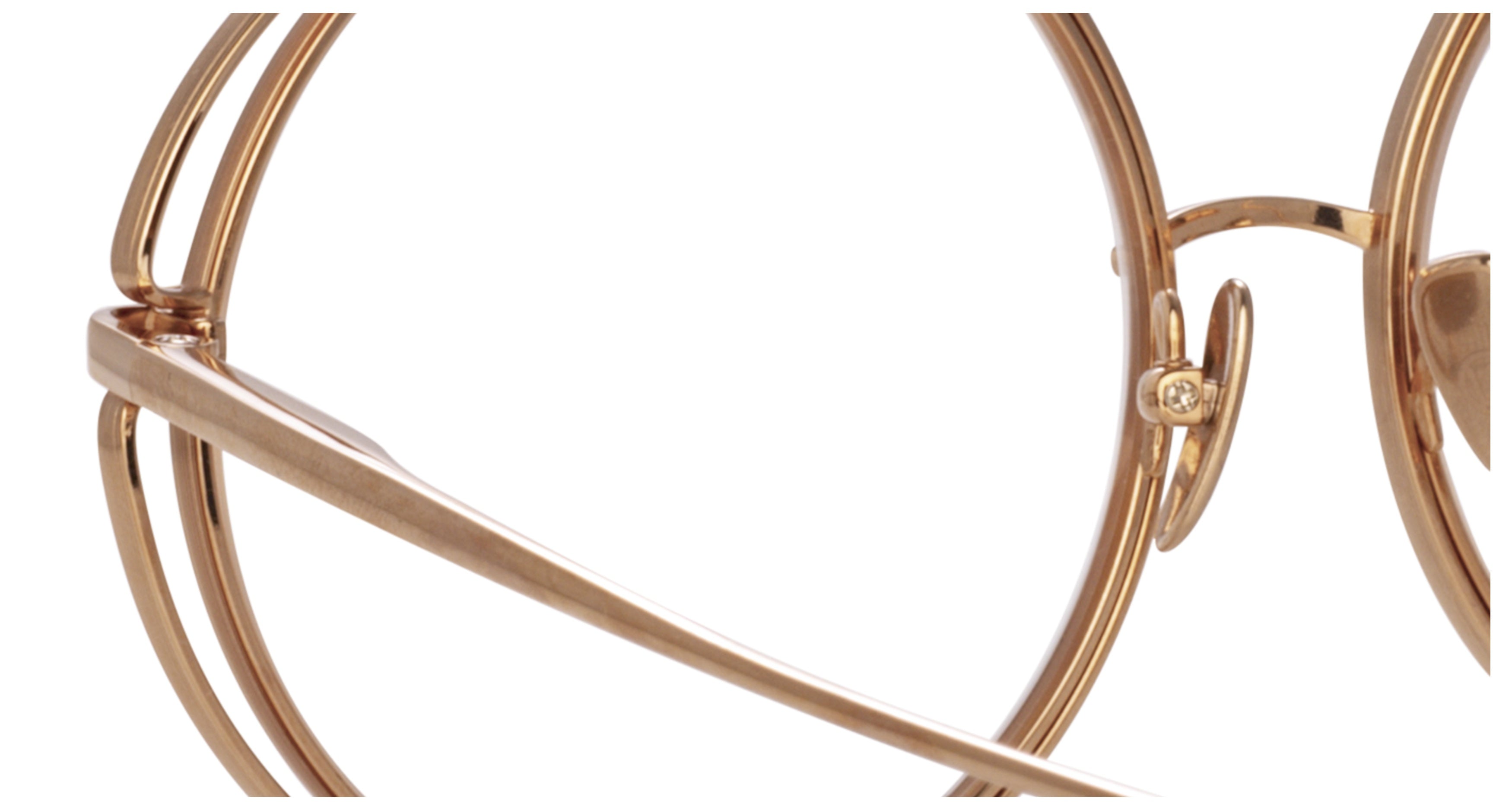 Lfl Oversized Round Frame Eyeglasses with Double-Layered Metal Wire