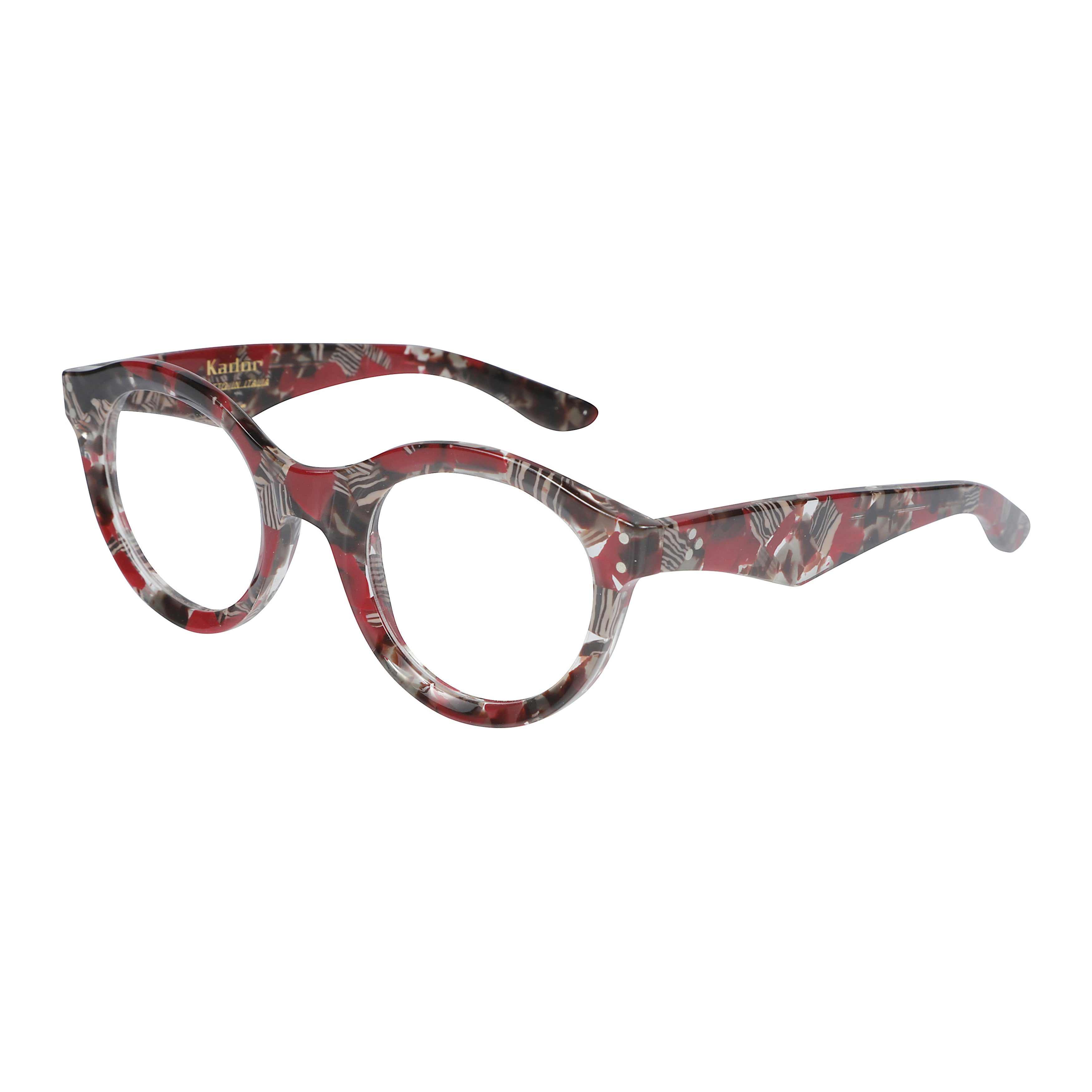 Thick Bold Multicolored Rounded Sunglasses with Glossy Finish