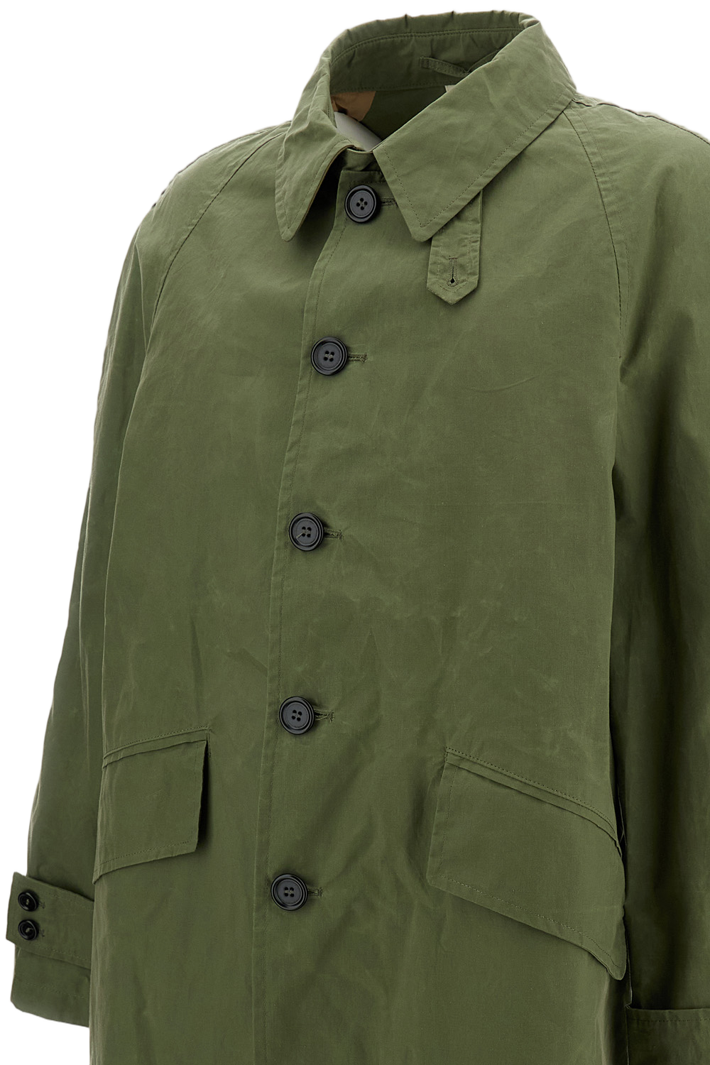 Mid-Length Olive Green Coat