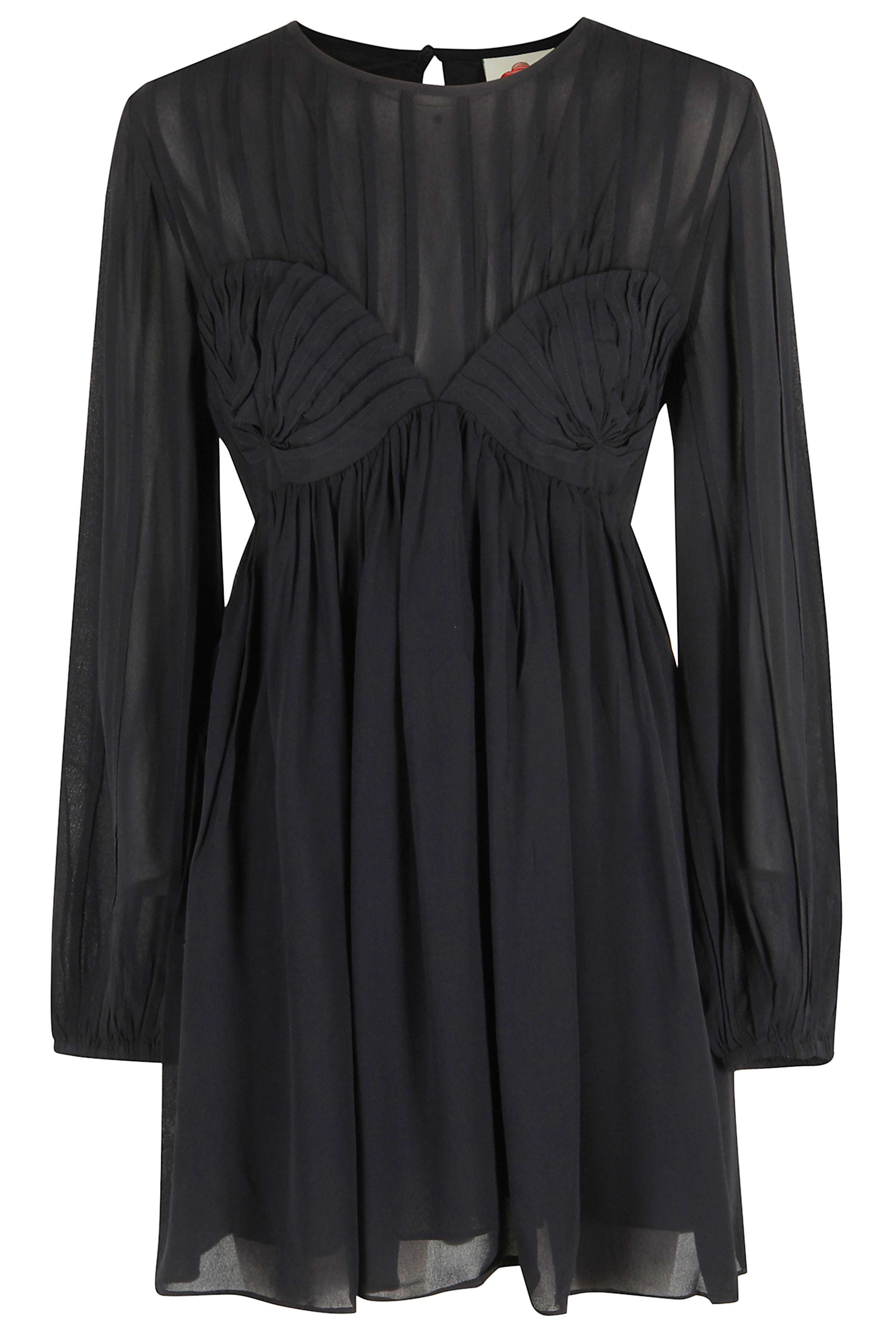 Sheer Long Sleeve Mini Dress
