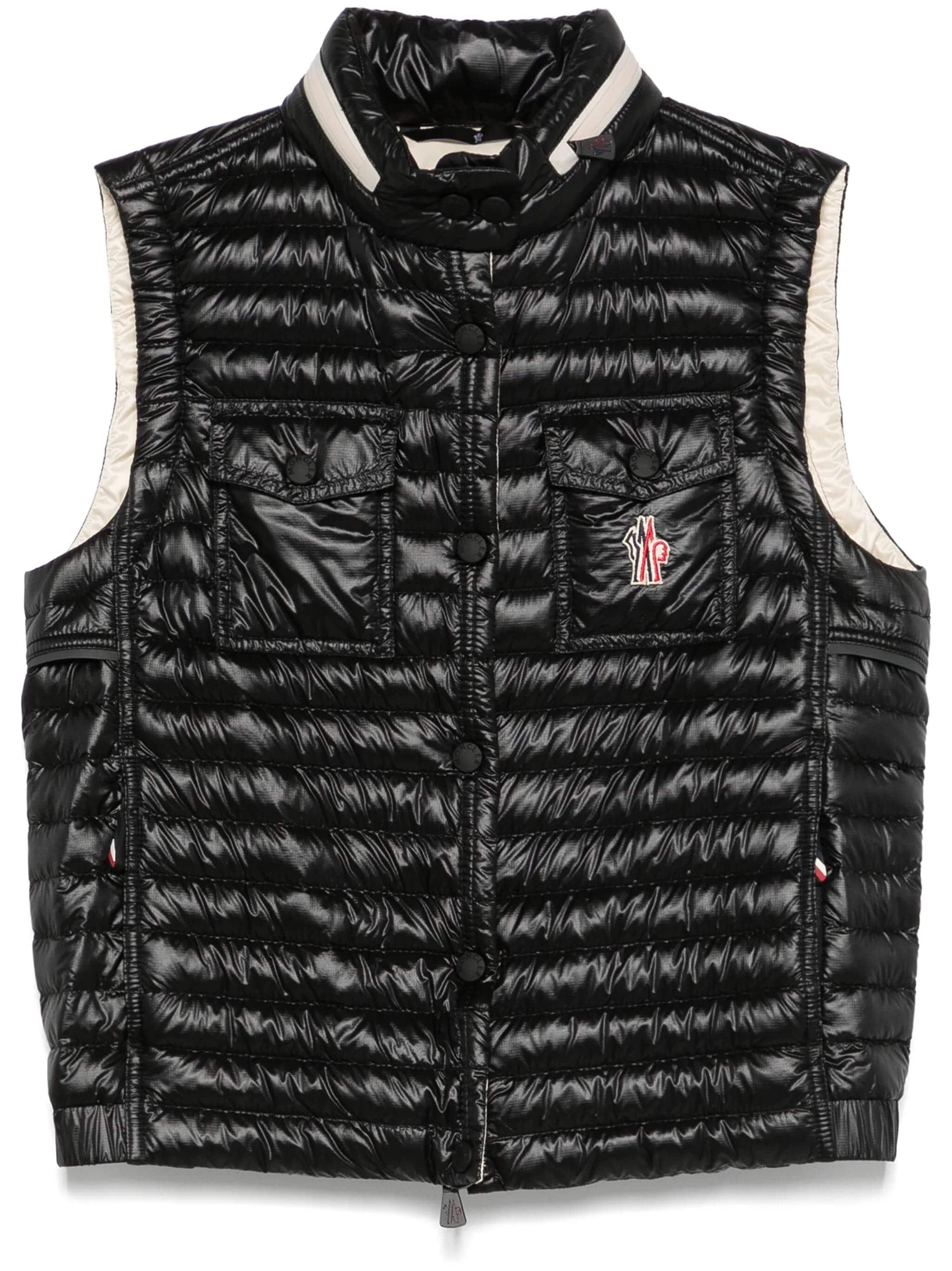 Black Gumiane Water-Repellent Quilted Vest