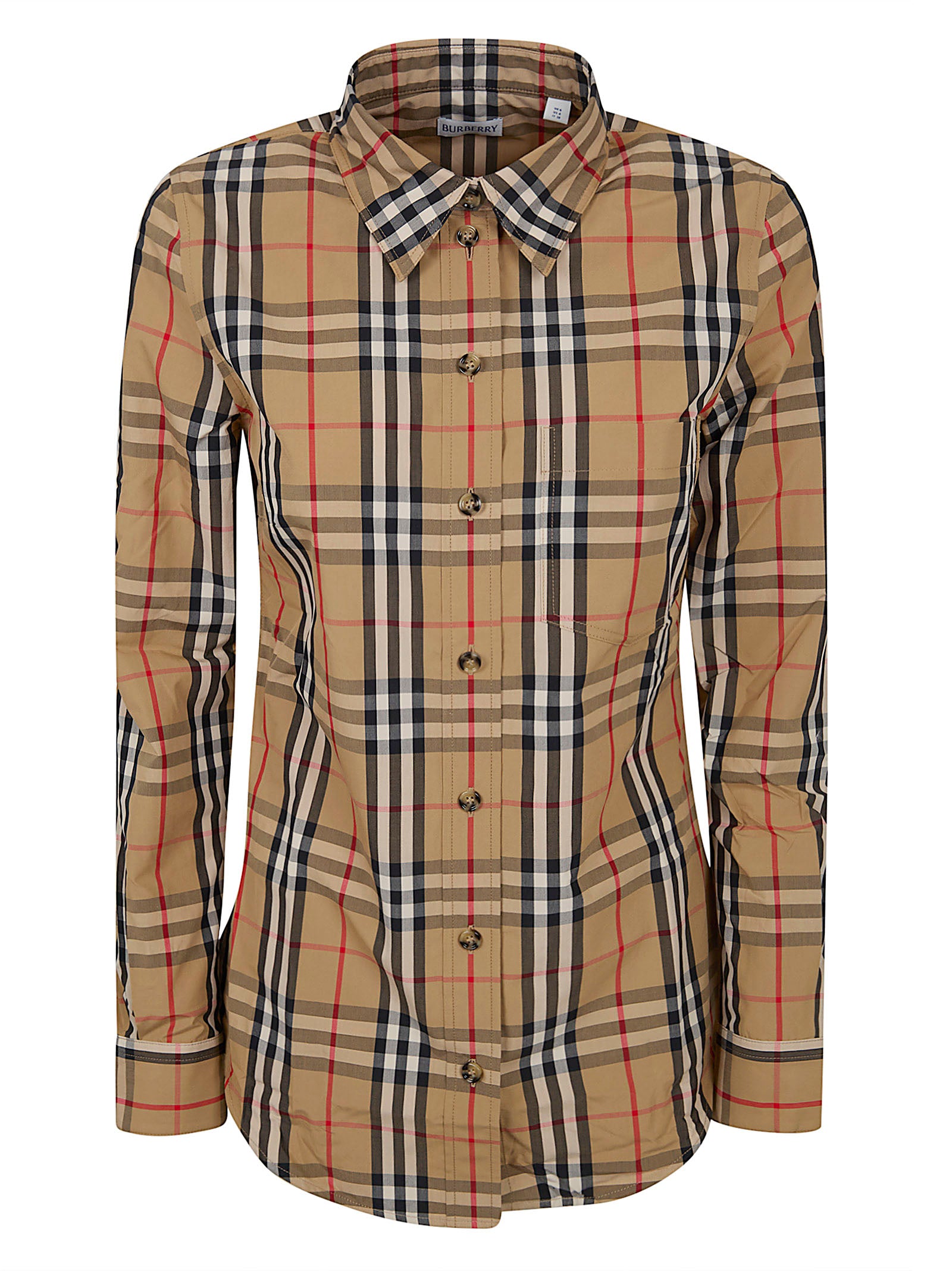 Fitted Long-Sleeve Button-Up Shirt