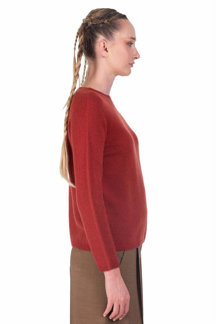 Classic Round Neck Cashmere Blend Sweater