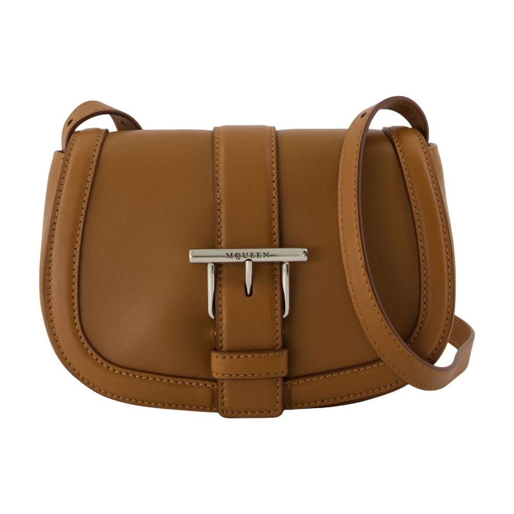 T-Bar Satchel Mini Purse - Leather - Brown