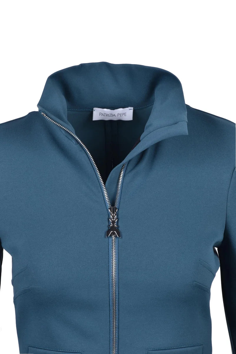 Cropped Bolero Jacket with High Collar