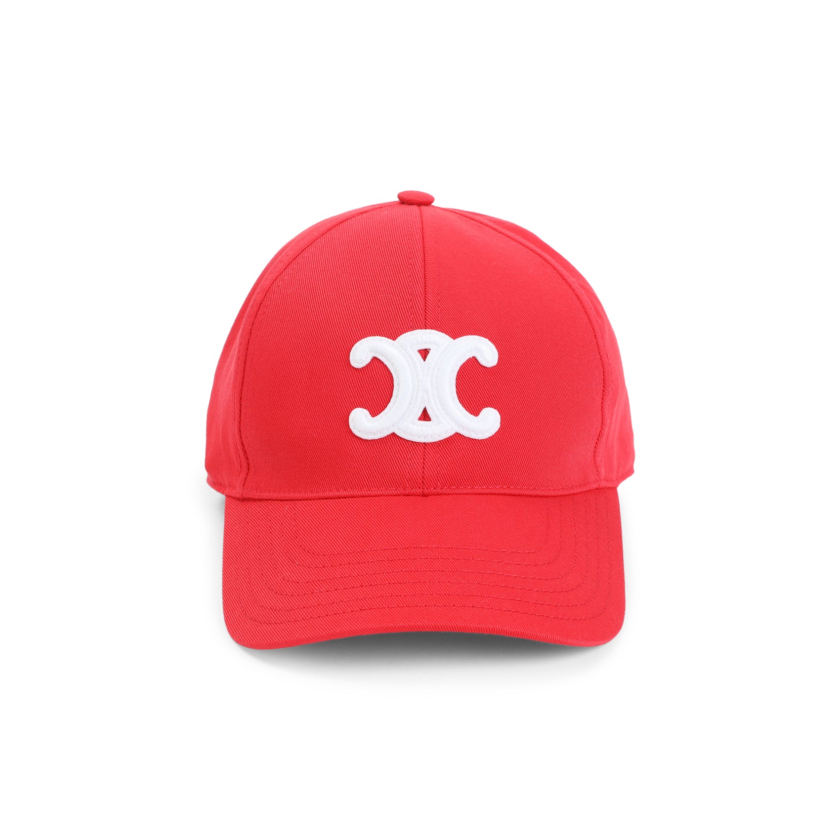 Bright Red Baseball Hat with Contrast Logo