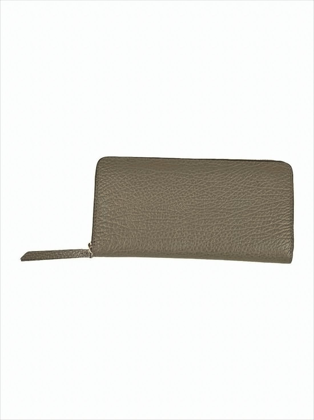 Textured Calfskin Zip-Around Wallet