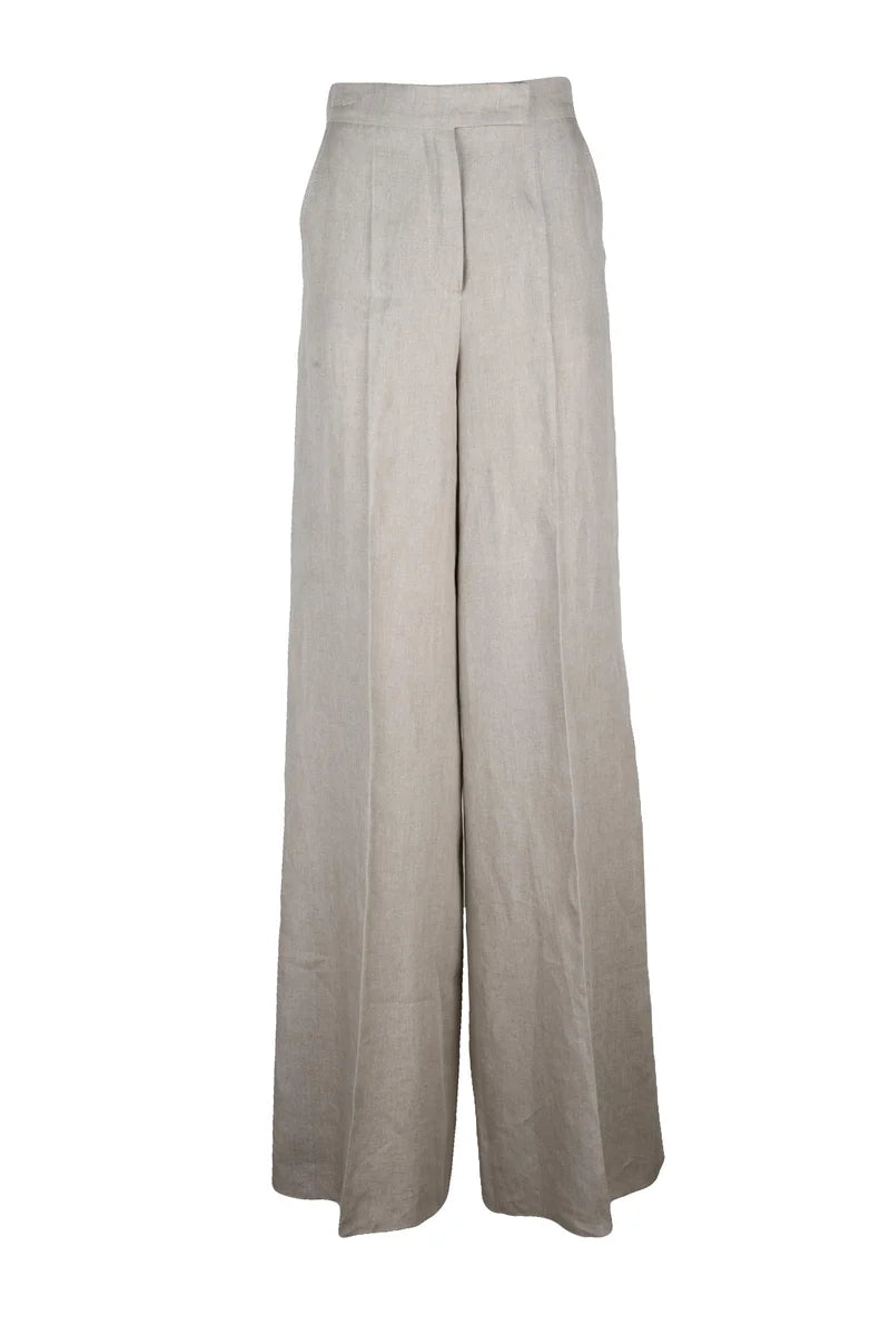 Linen Trousers - Beige