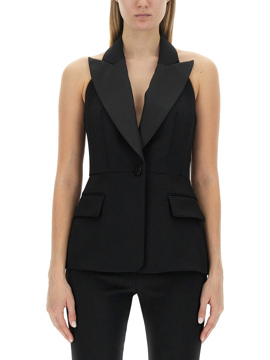 Slim-Fit Virgin Wool Vest with Minimalist Design