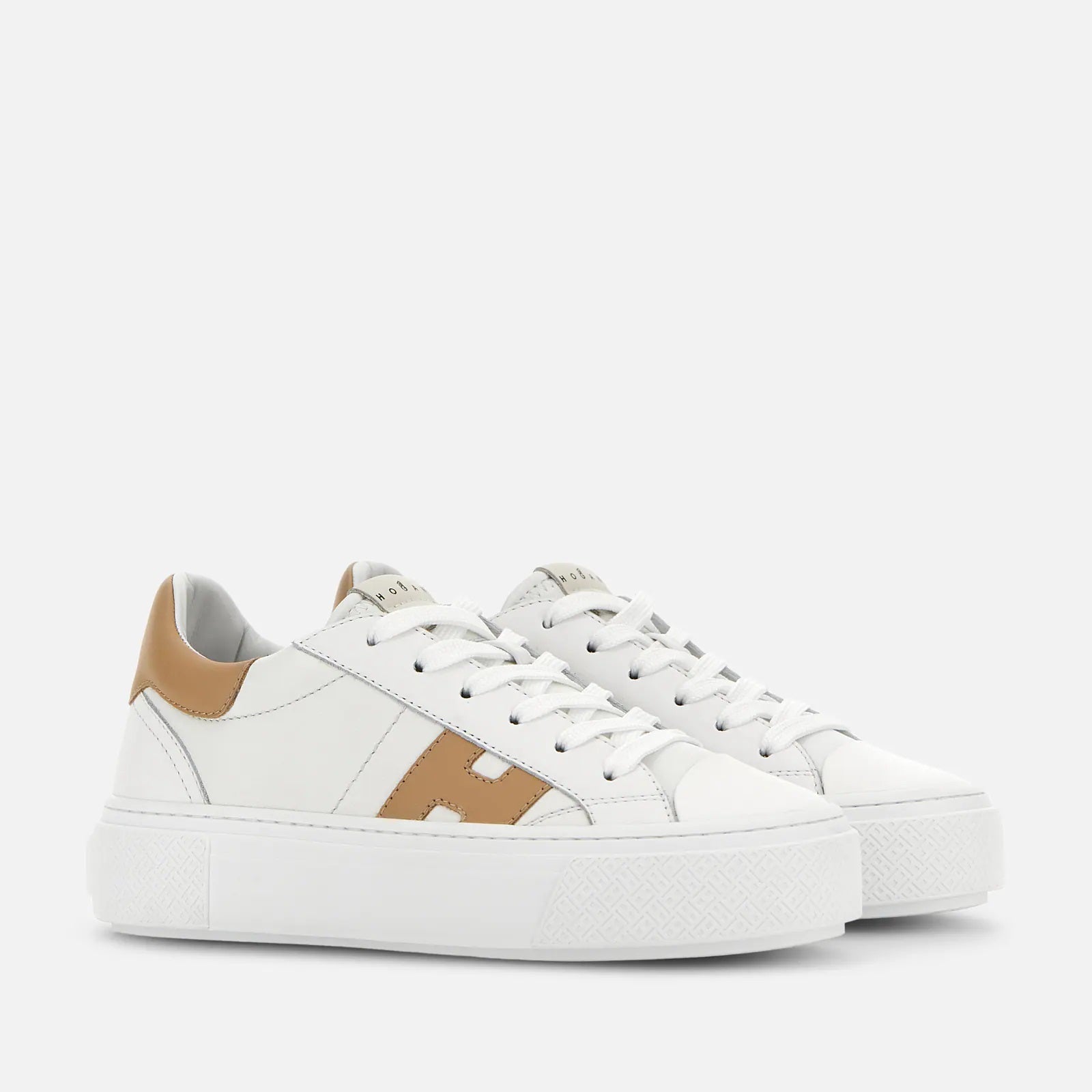 White Cuoio H705 Allacciato H Lace-Up Shoes