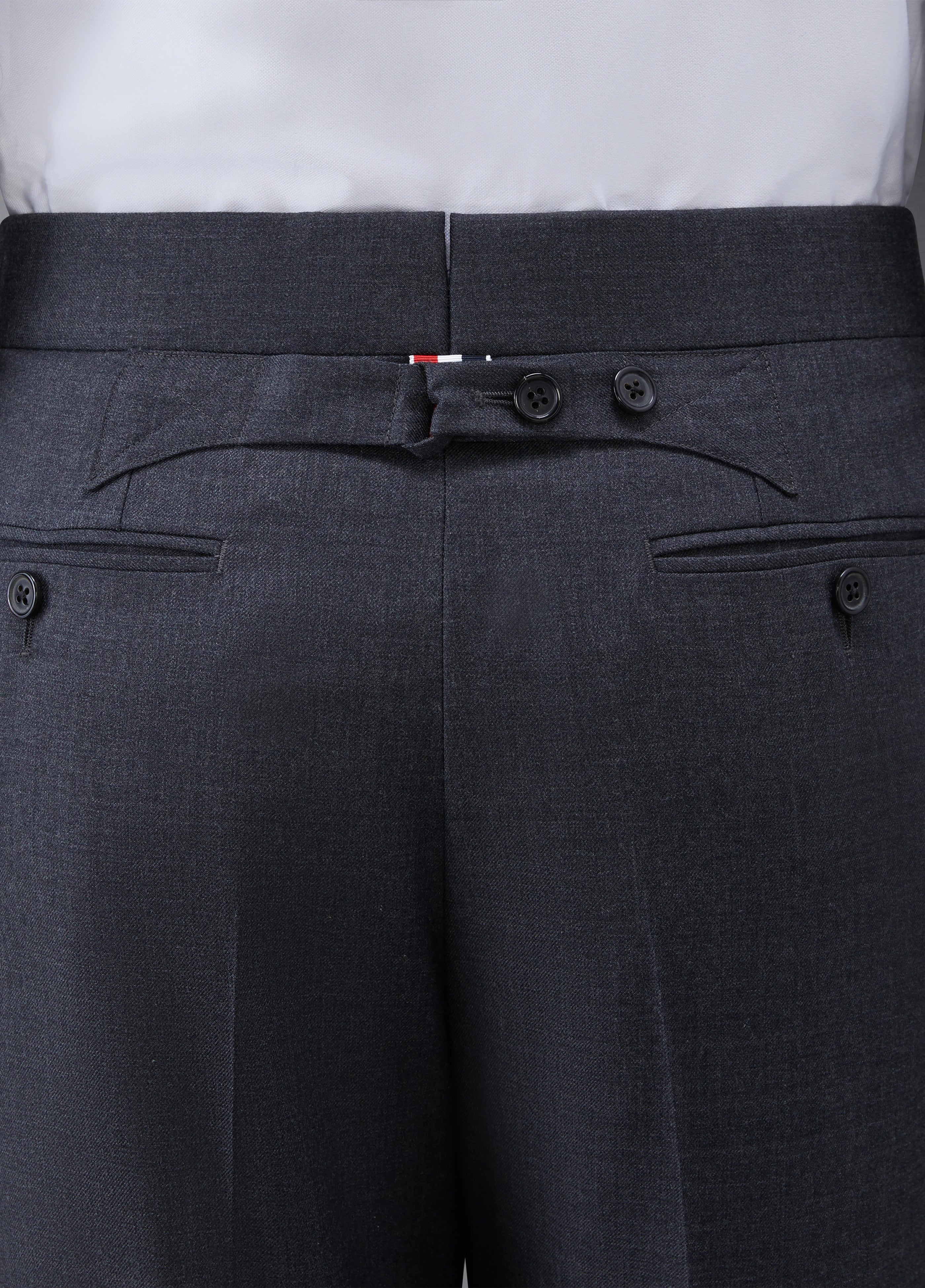 Tailored Mid-Rise Straight Pants with Refined Texture