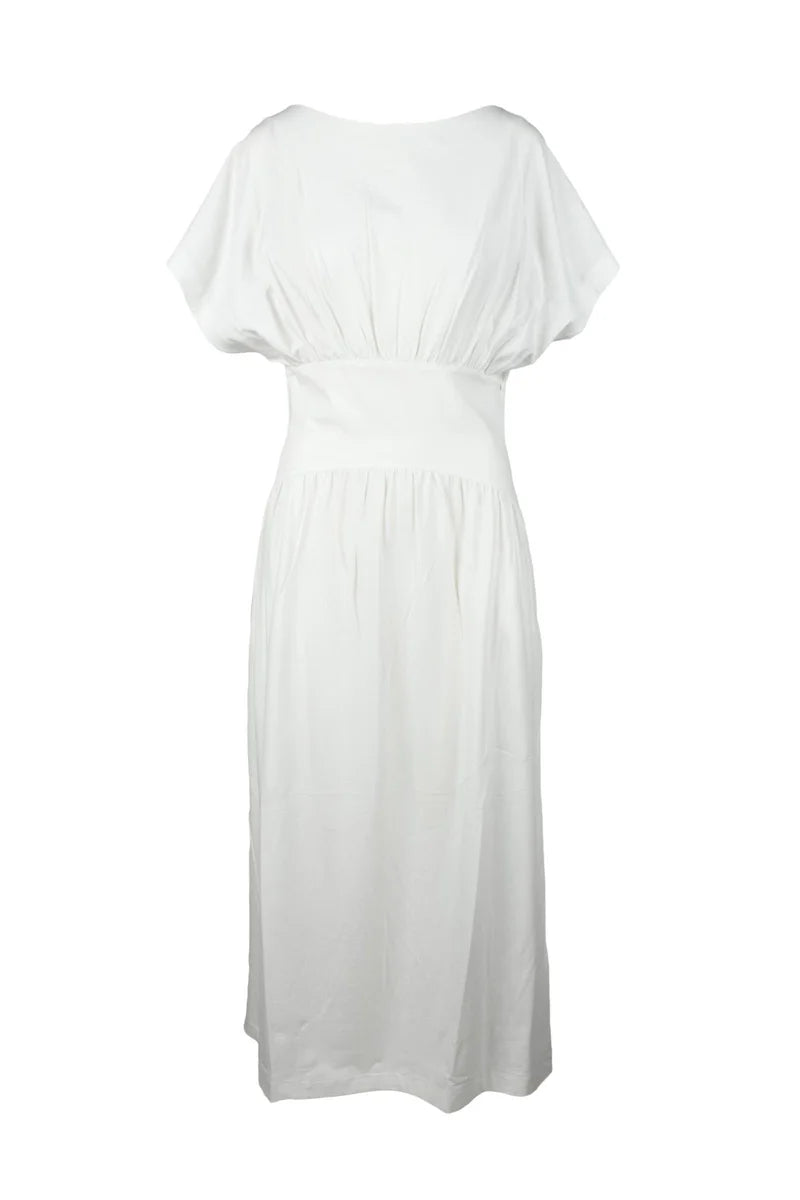Long Dress Cotton and Elastane - White