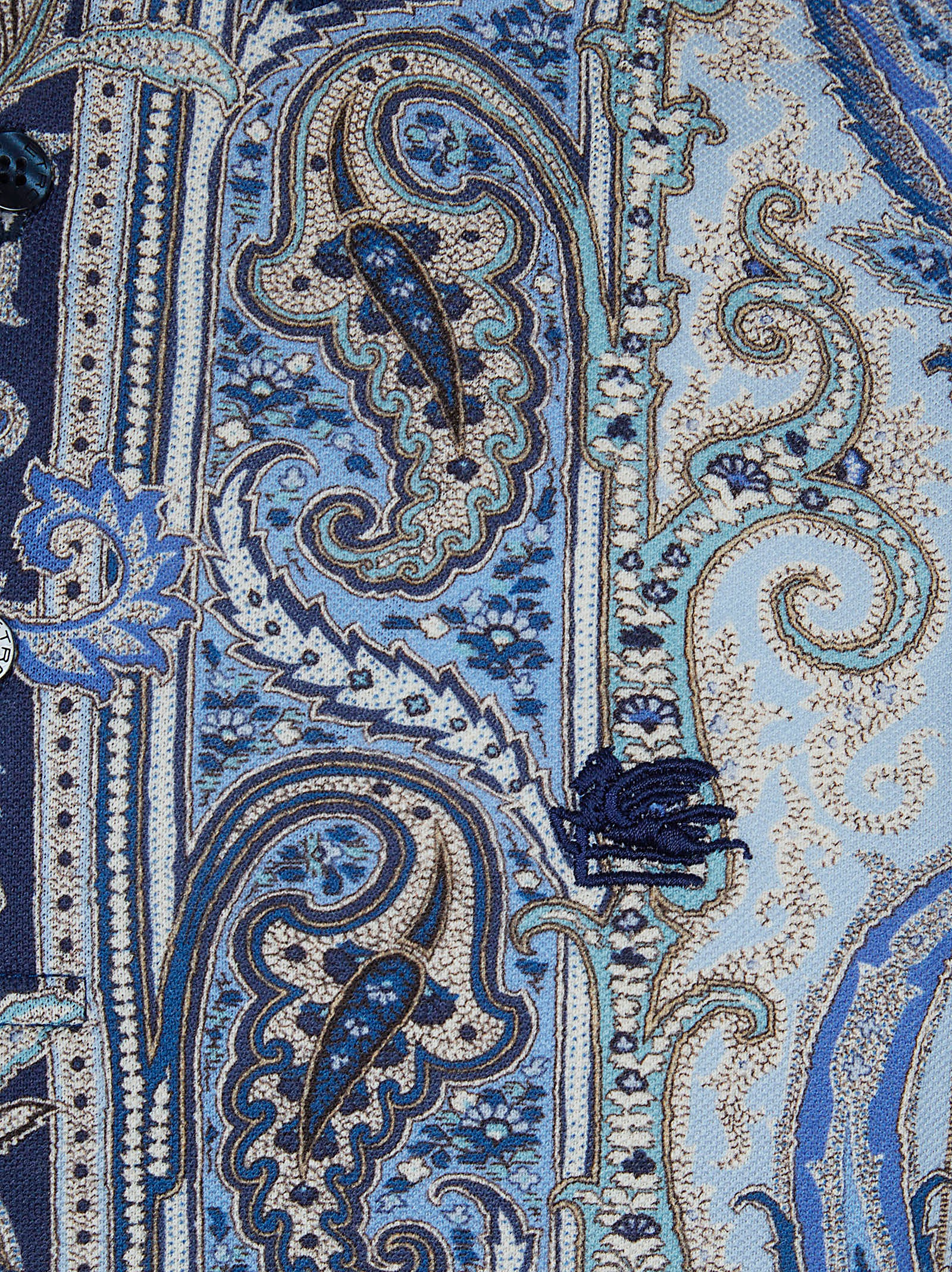 Regular Fit Short Sleeve Paisley Polo Shirt