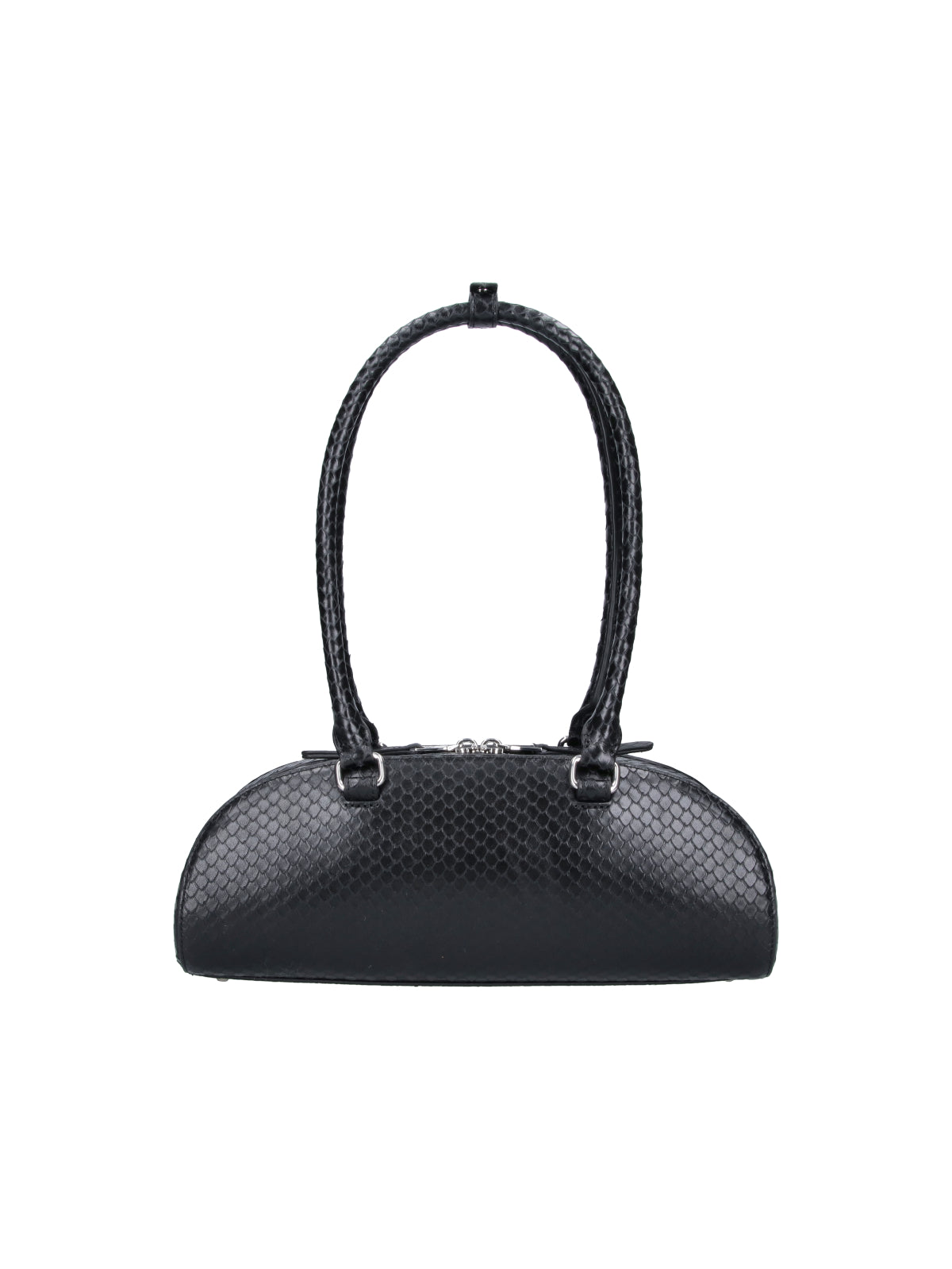 Black 1dr Dome Snake Motif Bag