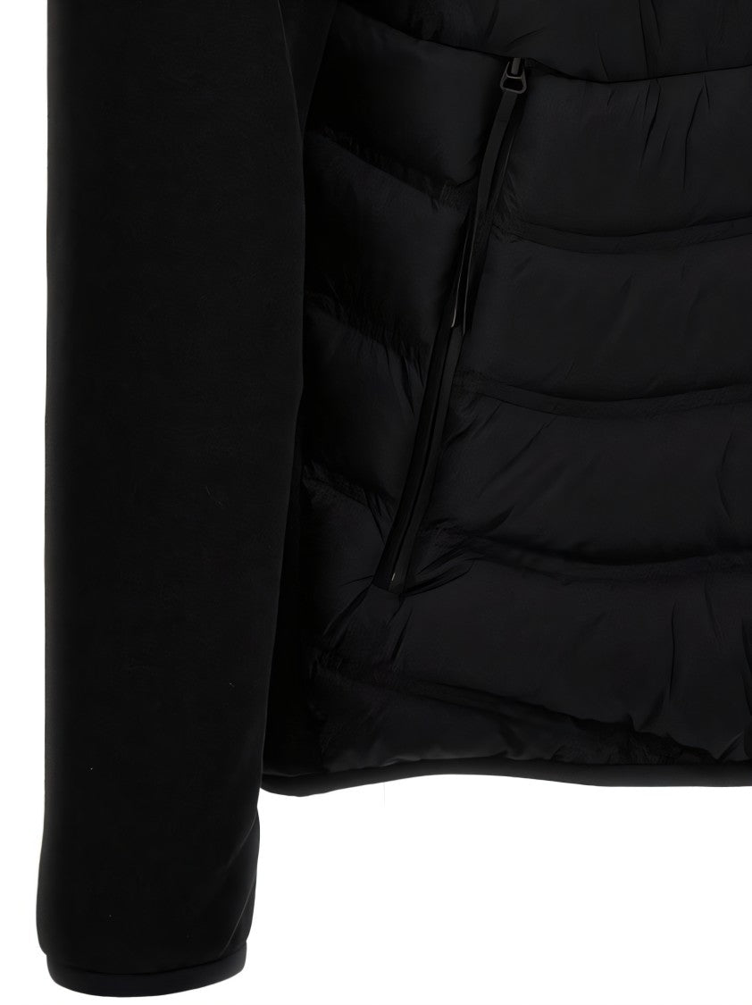 Quilted Front Hooded Jacket With Padded Hood