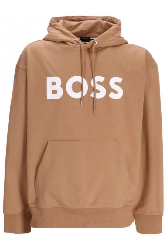 Relaxed Fit Brown Hoodie with Adjustable Drawstring