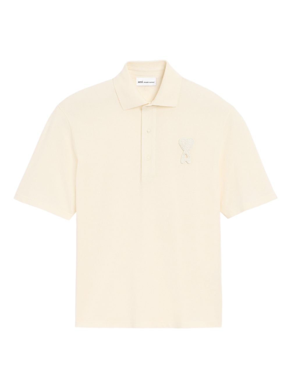 Boxy-Fit Piqué Knit Polo Shirt