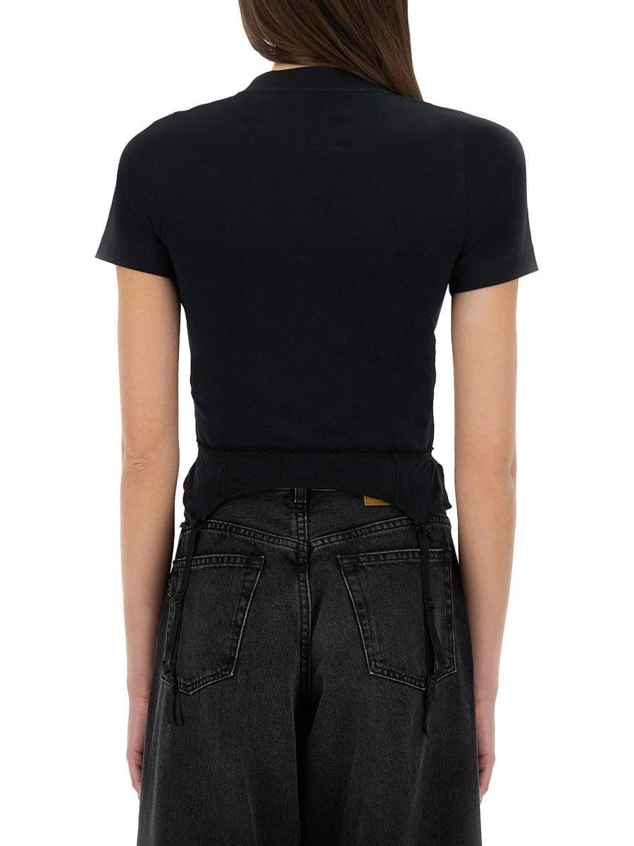 Form-Fitting T-Shirt Lingerie Crafted from Premium Cotton Blend