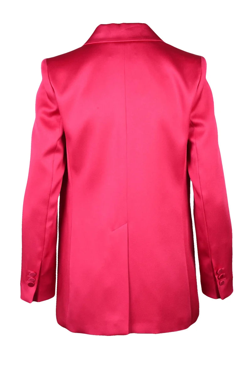 Studio Satin Jacket - Fuchsia