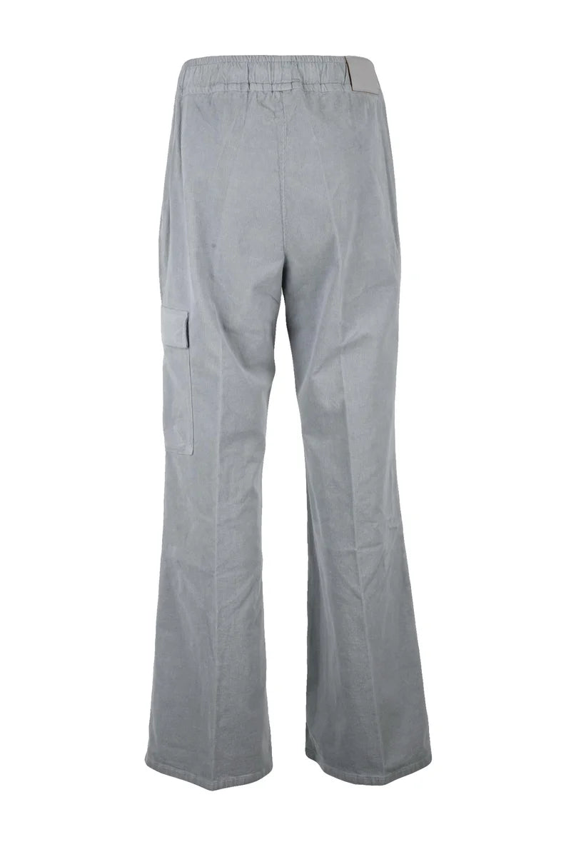 Light Grey Velvet Trousers