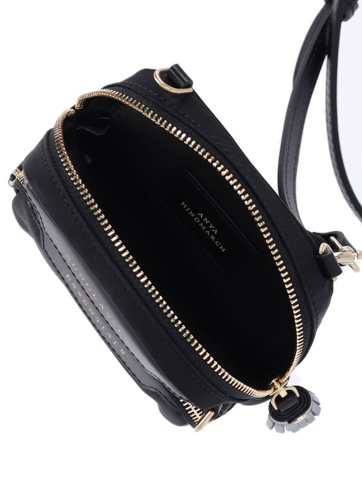 Compact Black Nylon Shoulder Bag