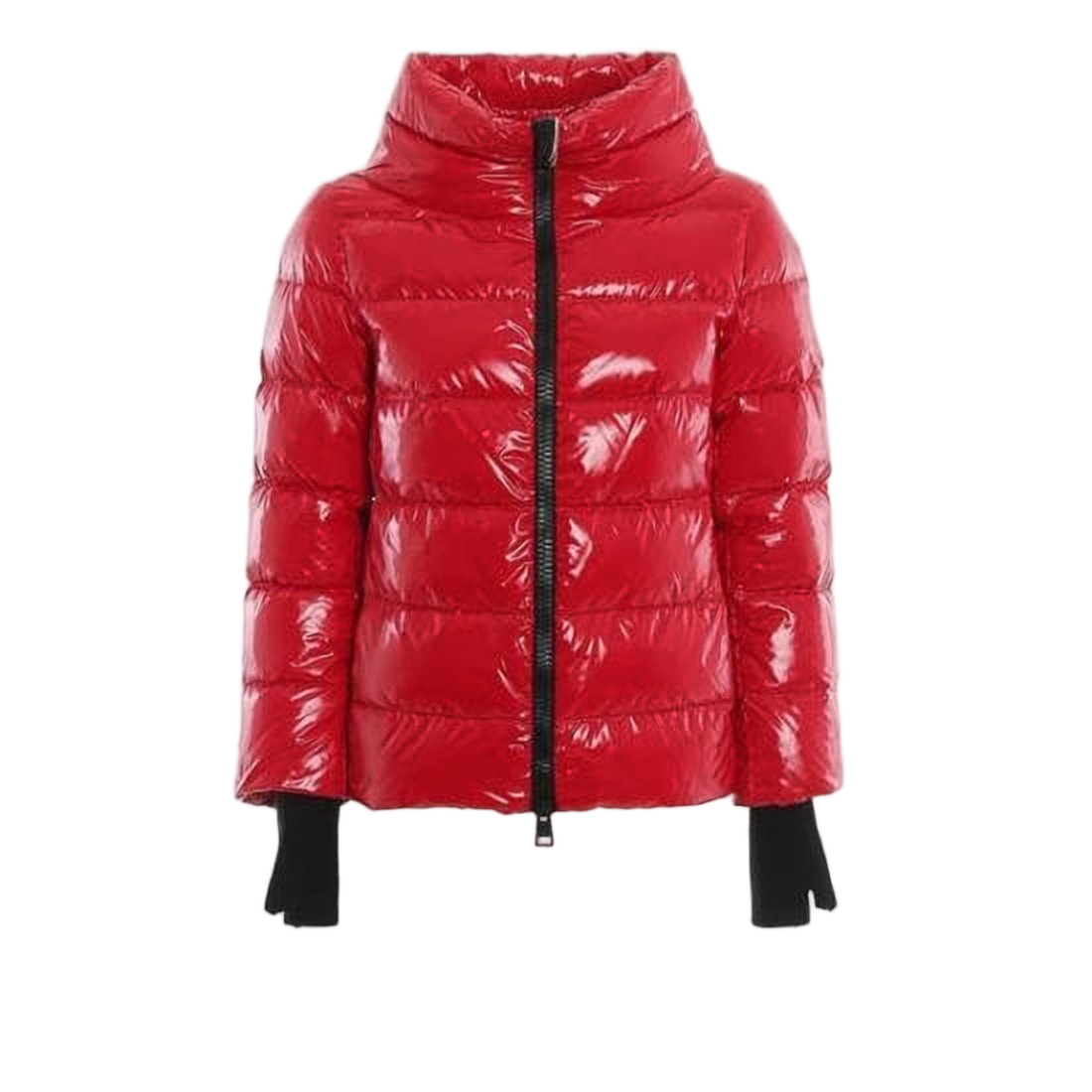 Quilted Puffer Jacket with High Collar