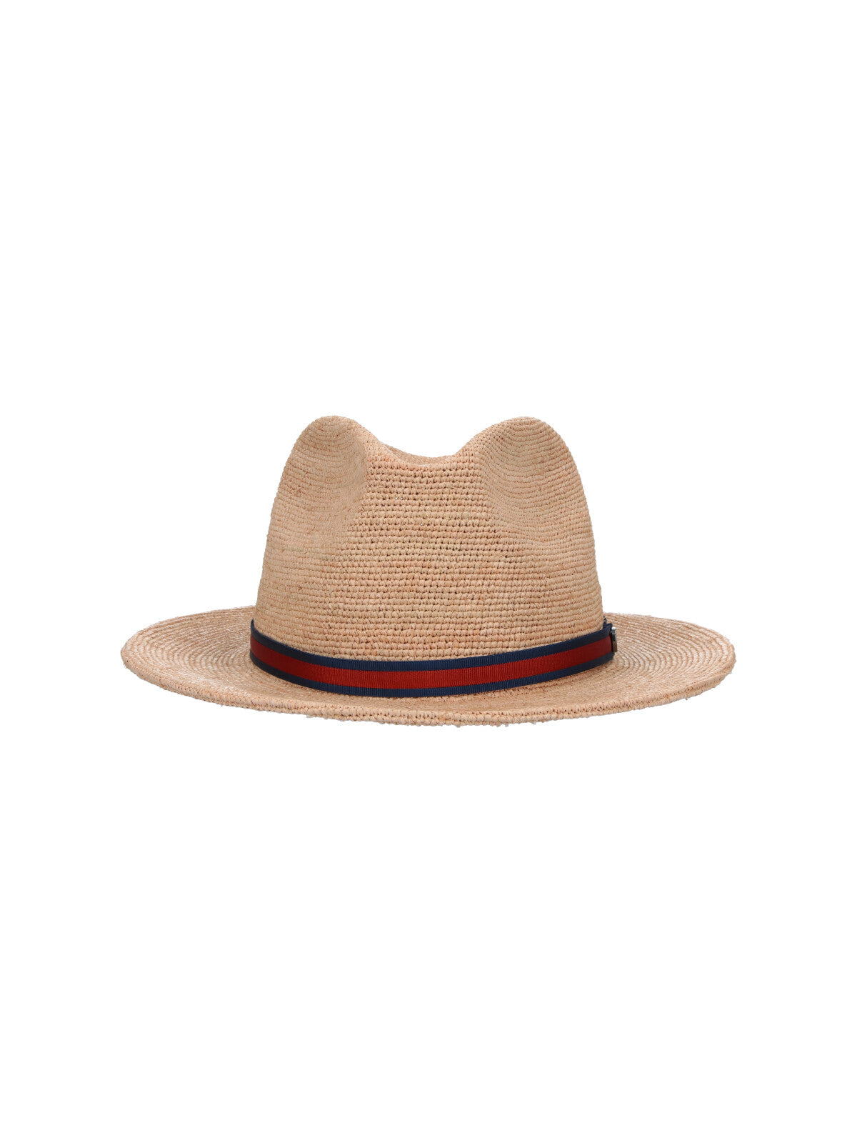 Beige Raffia Fedora Ribbon Hat