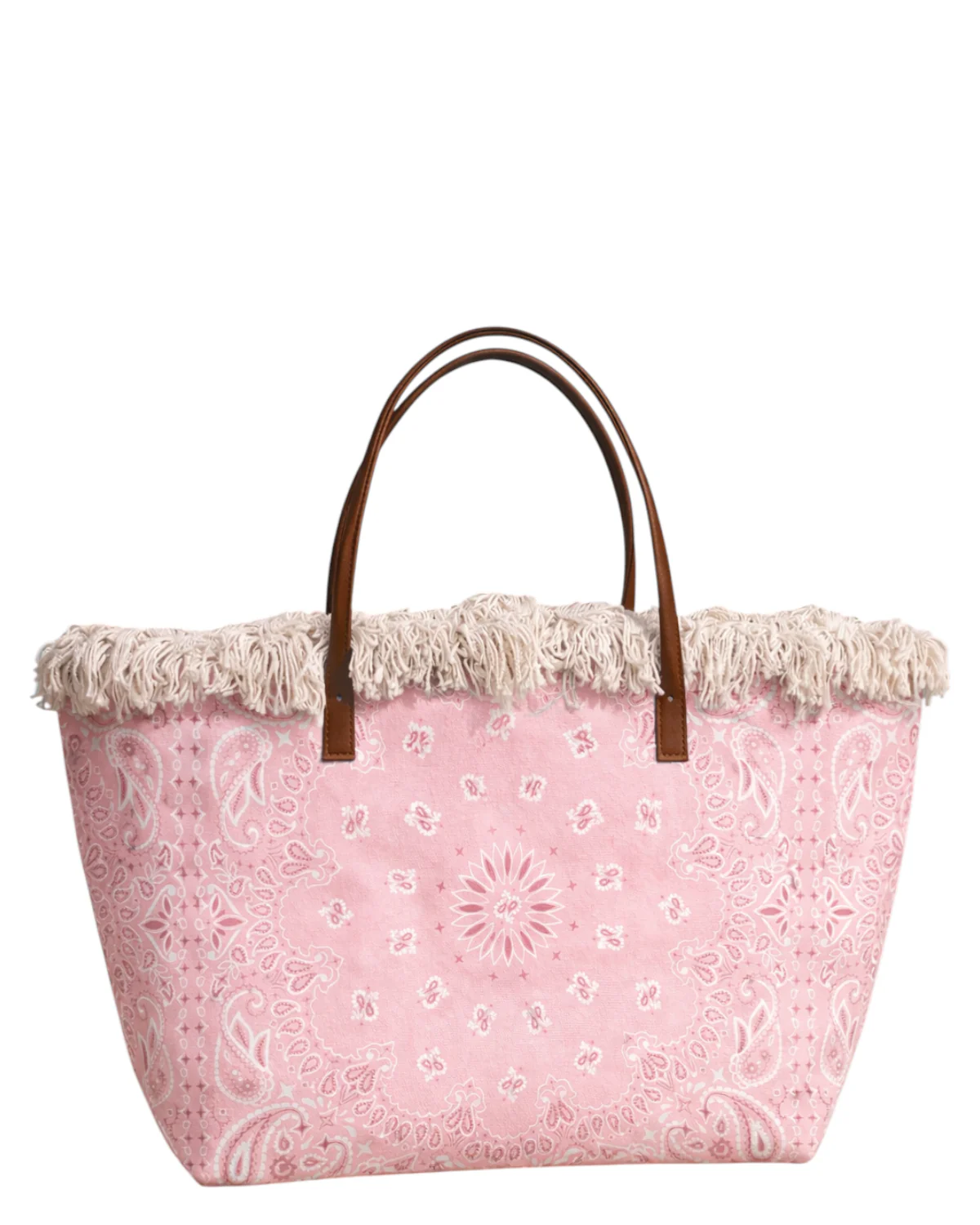 Large Tote Bag with Delicate Paisley Pattern