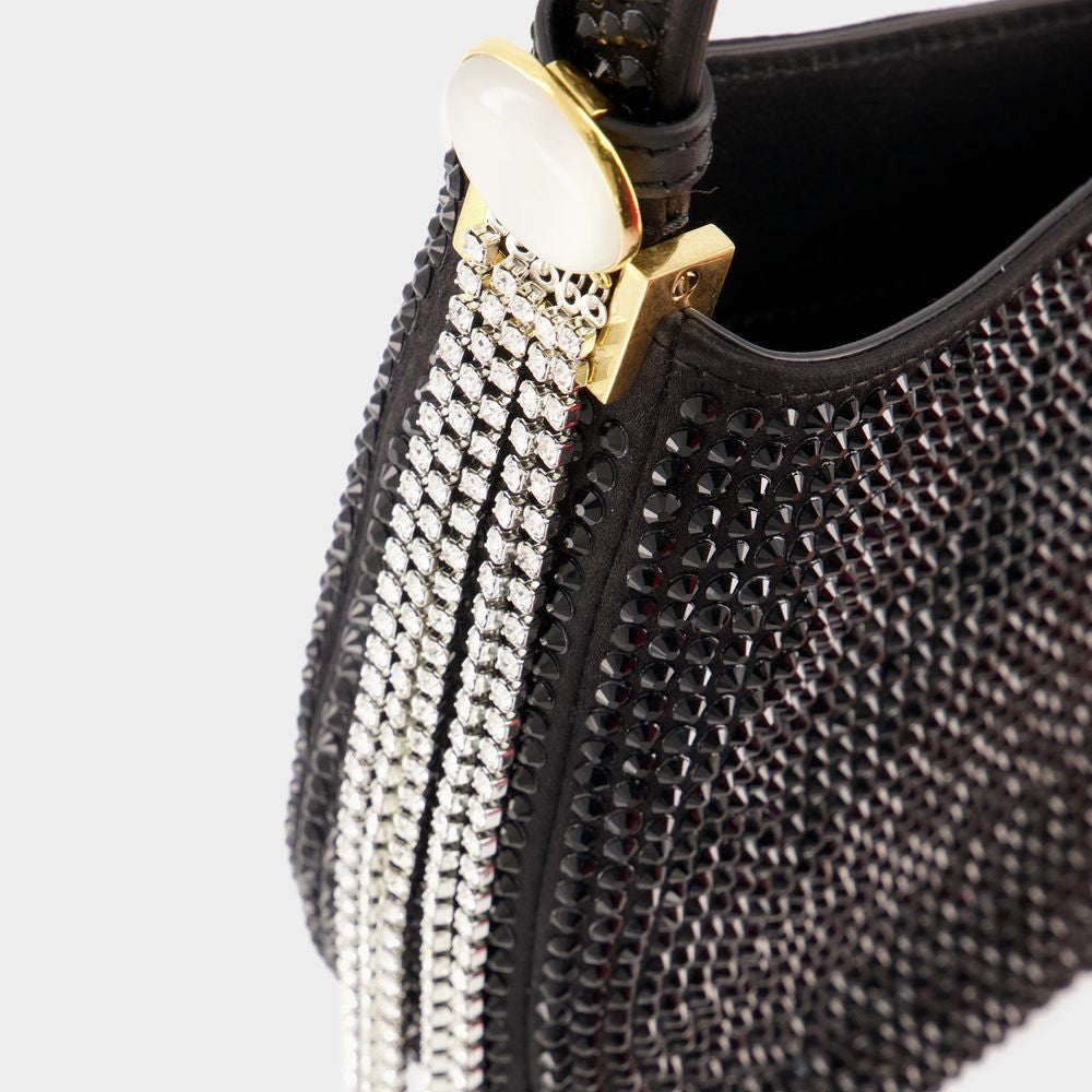 Re23 Medium Vesna Hobo Bag - Black - Strass