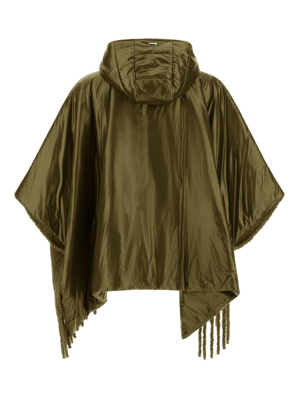 Poncho z kapturem z alpaki bouclé